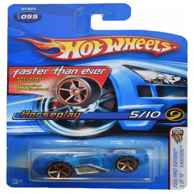 Hot Wheels Horseplay, [blue] 2005 First Editions 5/10 X-Raycers #55 Faster Than Ever
