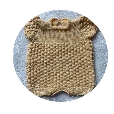 This product does not have a brand Crochet Baby Romper