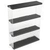 DuvinDD Acrylic Display Case for Collectibles, Wall Mounted Funko POP Shelves, Clear Figure Display Case with Sliding Door, Dustproof Hot Wheels Storage Box, Black(11.8x3.3x14.8inch) view 1