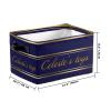 Joyestore Navy Blue & Gold Stripes Personalized Storage Bins ,Baskets Cubes Organizer with Handle for Shelves Closet Nursery Toy 1 Pack view 4
