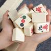 LANYOTA Mahjong Set,Chinese Mahjong Game Set with Carrying Travel Case, 1.5'' Large 146 Tiles with Arabic Numerals, 2 Dice and a Wind Indicator,Mah Jongg Set view 2