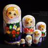 BBZY Matryoshka 7 Pcs Souvenir Russian Nesting Doll Hand Painted Doll Wooden Stacking Doll Home Decor Collection Classic Style view 4