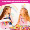 NIDOOT 550Pc+ Pop Beads Jewelry Making kit for Girls 4-6, Arts and Crafts for Kids Ages 4-8, Toys for 4 5 6 Years Old Girl Birthday Christmas Gifts Ideas, Bracelet Necklace Ring Snap Bead Set view 2
