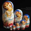 BBZY Matryoshka Set of 7 Pieces Beautiful Princess Woodmade Traditonal Russian Nesting Dolls Toy Gift Home Room Decoration view 2