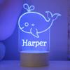 ETCHEY Personalized Whale Night Light, Girl's Room, Custom Night Light, Kid's Bedroom Decor view 1