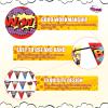 Breling 4 Pcs Hero Birthday Party Banner Decorations Hero Paper Pennant Banner Garland Decor for Kids Boys Birthday Party Supplies Baby Shower Wall Decoration view 3