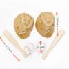 Neakomuki Dollhouse Accessories Miniatures Sports Baseball Bat, Glove and Ball Set for Mini Dollhouse Kitchen Fairy Garden Cake Topper Landscape Craft Project Decoration view 2