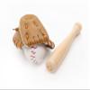 Neakomuki Dollhouse Accessories Miniatures Sports Baseball Bat, Glove and Ball Set for Mini Dollhouse Kitchen Fairy Garden Cake Topper Landscape Craft Project Decoration view 3
