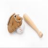 Neakomuki Dollhouse Accessories Miniatures Sports Baseball Bat, Glove and Ball Set for Mini Dollhouse Kitchen Fairy Garden Cake Topper Landscape Craft Project Decoration view 4