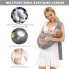 Baby Carrier & Wraps - Soft Adjustable Ring Sling for Newborns & Infants, Breathable Multi-Functional Sling for Mom & Dad Support, Babies Under 36lbs - Grey view 2
