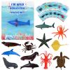 POPGIFTU Valentines Day Gifts for Kids, 36 Pack Sea Animal Valentine Cards with Mini Ocean Toys, Classroom Exchange Party Favors for Boys & Girls view 1