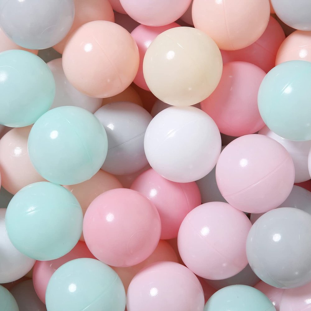 GOGOSO 100 Pit Balls Plastic Balls for Baby Toddlers GirlsToddlers for Playhouse, Baby Pool, Play Ball Fun Centers, for Babies, Kids, Toddlers 1-3, Phthalate Free BPA Free