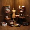 Dollhouse Accessories Miniature Sewing Tool Kit 1:12 Sewing Room Accessories Sewing Shelf Simulation Model Dollhouse Decorations (B) view 4