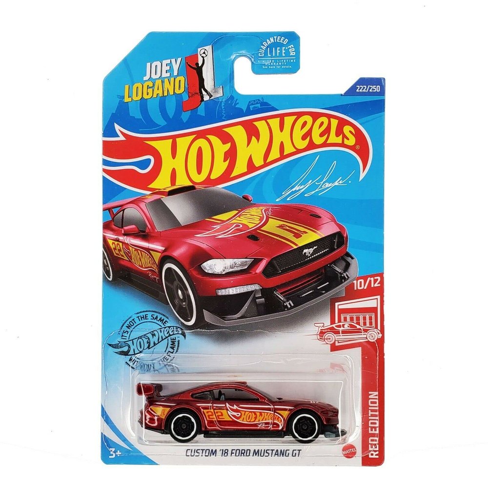 DieCast Hot Wheels Joey Logano Custom '18 Ford Mustang GT, 222/250 Red Edition 10/12