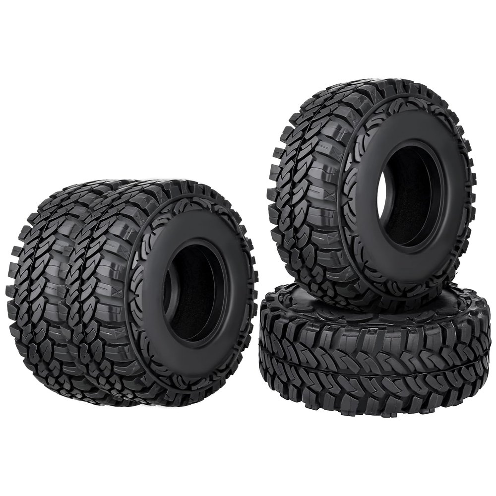 CrazyHobby 1.9 Crawler Tires with Foam Inserts for Traxxas TRX-4 Axial SCX10 II III 1/10 RC Rock Crawler Car