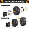 4pcs 2.2inch Crawler Tires Super Soft Rubber 128mm/5.04" Mud Tyres Foam Insert for 1/10 RC Crawler Car Axial Wraith Traxxas TRX4 Sport Redcat Everest 10 view 4