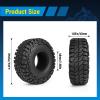 GoHobby 1.9" Crawler Tires  4.48" (114mm) Soft Rubber Tires with Foam Inserts for Axial SCX10 II III RR10 Wraith (1/10 Scale, 4PcS) view 2