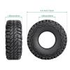4pcs Hobbyfire 1.9" Tires 1/10 RC Rock Crawler Tires OD 112mm with Foam for Traxxas TRX 4 Axial SCX10 II III view 2