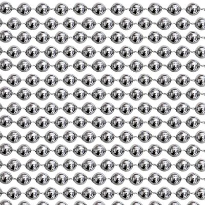60" 14mm Round Metallic Silver Mardi Gras Beads Dozen (12 Necklaces)