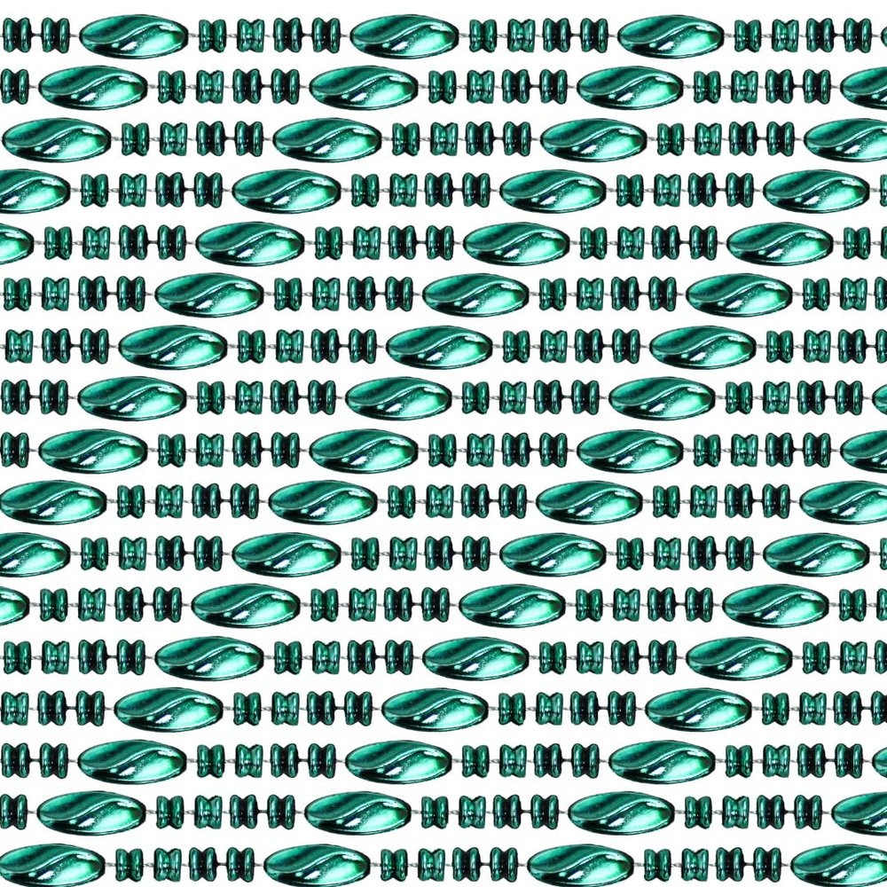 48" Swirl Metallic Green Mardi Gras Beads - 1 Dozen (12 Necklaces)