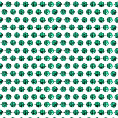 48" 12mm Cut Metallic Green Mardi Gras Beads Dozen (12 Necklaces)