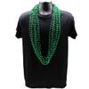 48" 12mm Cut Metallic Green Mardi Gras Beads Dozen (12 Necklaces) view 2