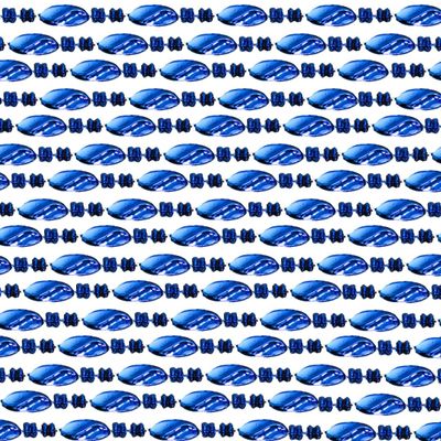 48" Swirl Metallic Royal Blue Mardi Gras Beads - 1 Dozen (12 Necklaces)