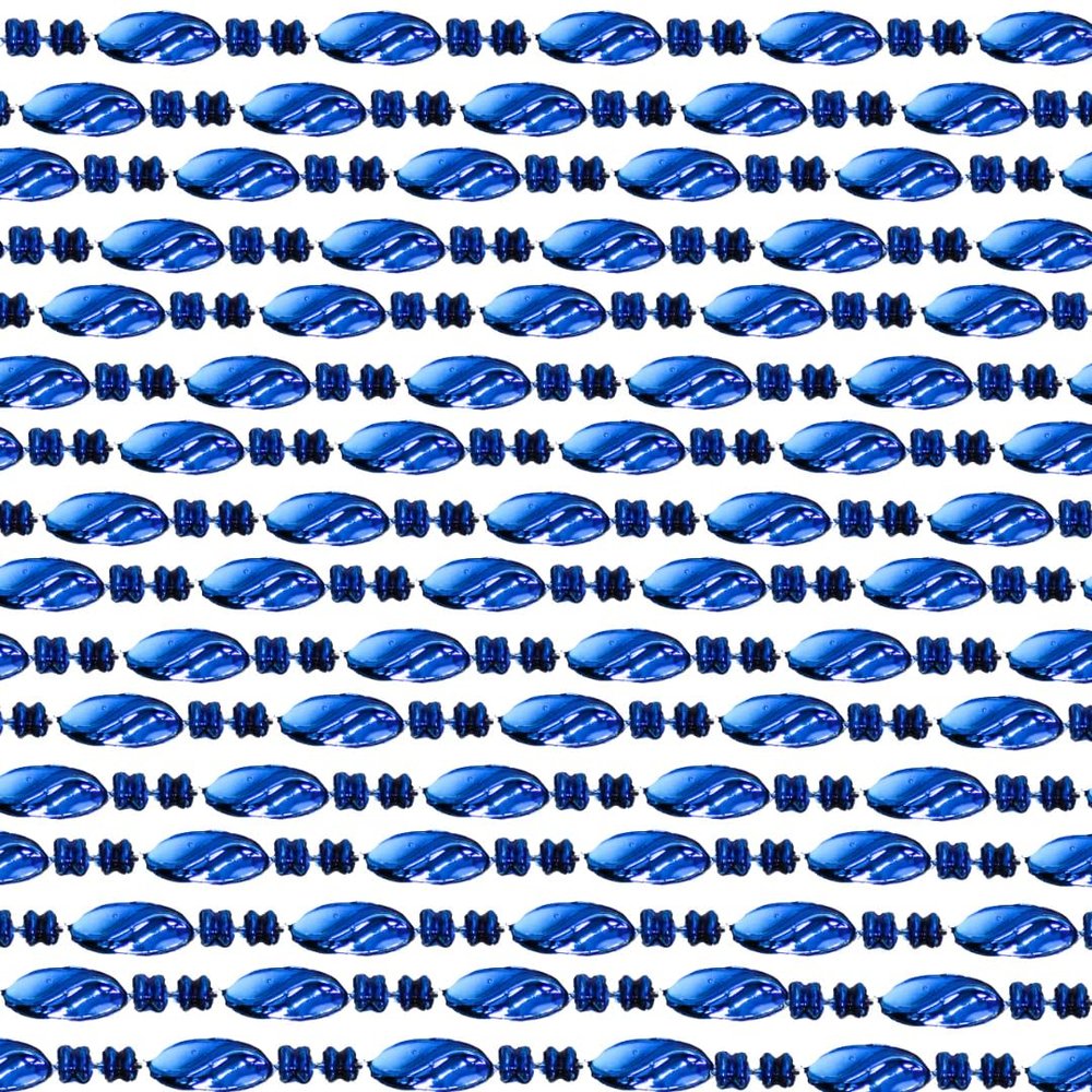 48" Swirl Metallic Royal Blue Mardi Gras Beads - 1 Dozen (12 Necklaces)