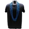 48" Swirl Metallic Royal Blue Mardi Gras Beads - 1 Dozen (12 Necklaces) view 2