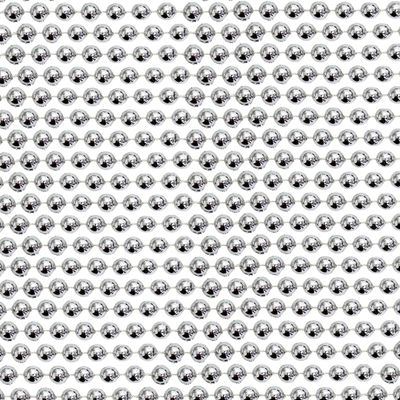 60" 12mm Metallic Silver Mardi Gras Beads (Dozen)