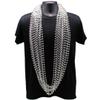 60" 12mm Metallic Silver Mardi Gras Beads (Dozen) view 2
