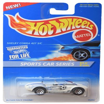 Hot Wheels Shelby Cobra 427 S/C, [White] Sports Car Series 3/4