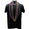 48" 12mm Round Metallic Purple, Gold, and Green Mardi Gras Beads  Set of 12 Necklaces Dozen (12 Necklaces) view 2