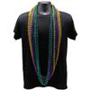 60" 10mm Round Metallic Purple, Gold and Green Mardi Gras Beads Dozen (12 Necklaces) view 2
