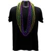 48" 10mm Round Metallic Purple, Gold, and Green Mardi Gras Beads  Set of 12 Necklaces Dozen (12 Necklaces) view 2