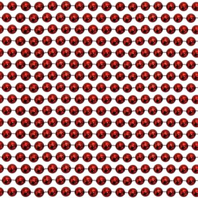 48" 12mm Round Metallic Red Mardi Gras Beads Dozen (12 Necklaces)