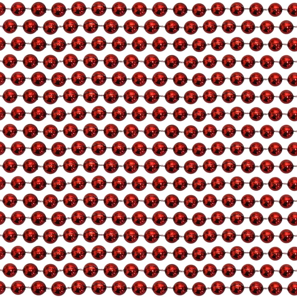48" 12mm Round Metallic Red Mardi Gras Beads Dozen (12 Necklaces)