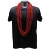 48" 12mm Round Metallic Red Mardi Gras Beads Dozen (12 Necklaces) view 2