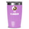 Rock Climbing Tumbler The Climber Best Gift For Rock Climber 20oz, Magenta view 1