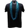 48" Swirl Metallic Turquoise Mardi Gras Beads  Set of 12 Necklaces view 2