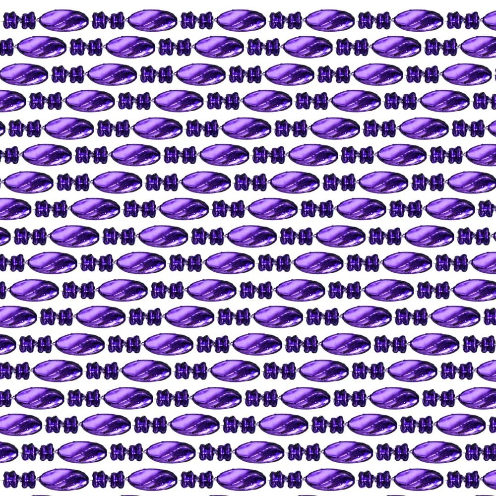 48" Swirl Metallic Purple Mardi Gras Beads - 1 Dozen (12 Necklaces)