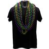 48" 18mm Round Metallic Purple, Gold and Green Mardi Gras Beads - Dozen (12 Necklaces) view 2