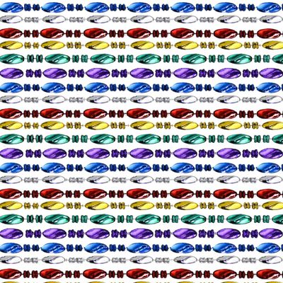 48" Swirl Metallic 6 Color Mardi Gras Beads - 1 Dozen (12 Necklaces)