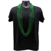48" 8mm Cut Metallic Green Mardi Gras Beads Dozen (12 Necklaces) view 2