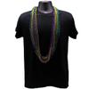 48" 7mm Round Metallic Purple, Gold and Green Mardi Gras Beads Dozen (12 Necklaces) view 2