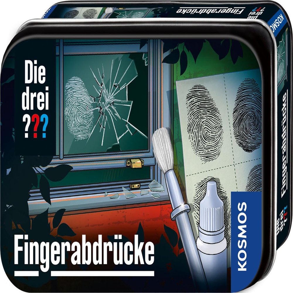 Die drei Kosmos Fingerprints 632335, Detective Gadget, Exciting Detective Toy Set for Children from 8 Years, Gift for Birthday, Souvenir, Black