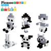 PicassoTiles 101pc Magnetic Puzzle Cube Set Black and White 1 Inch Construction Blocks STEM Educational Toy for Kids Age 3 Plus Sensory Learning Kit with Idea Book for Building and Creativity PMC101 view 3