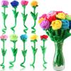 18 Pcs Plush Rose Flower Stuffed Bendable Stems Plush Bouquet Toy Soft Floral 12.6 Inch for Graduation 2025 Mother's Day Valentines Day Girl Girlfriend Wife Family and Friends(18 Pcs Colorful Series) view 1