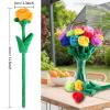 18 Pcs Plush Rose Flower Stuffed Bendable Stems Plush Bouquet Toy Soft Floral 12.6 Inch for Graduation 2025 Mother's Day Valentines Day Girl Girlfriend Wife Family and Friends(18 Pcs Colorful Series) view 3
