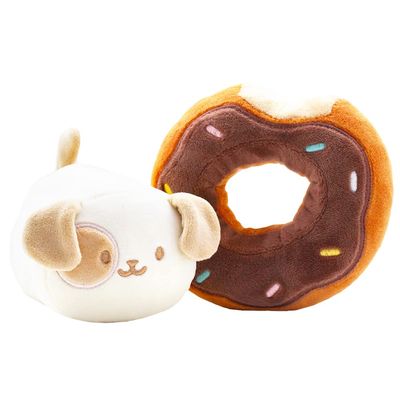 Anirollz Kittiroll Plush in Donut Ring Outfitz  Kawaii Stuffed Animal with Removable Costume  Cute Squishy Plush Toy Gift for Girls & Kids